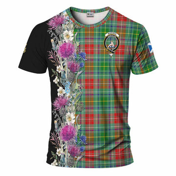 Muirhead Tartan Crest Thistle Floral T-Shirt Kid's Shirt - Tartan Vibes Clothing