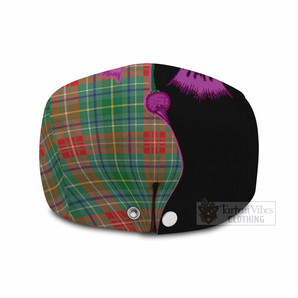 Muirhead Tartan Flat Cap, Jeff Cap Traditional Scottish Thistle