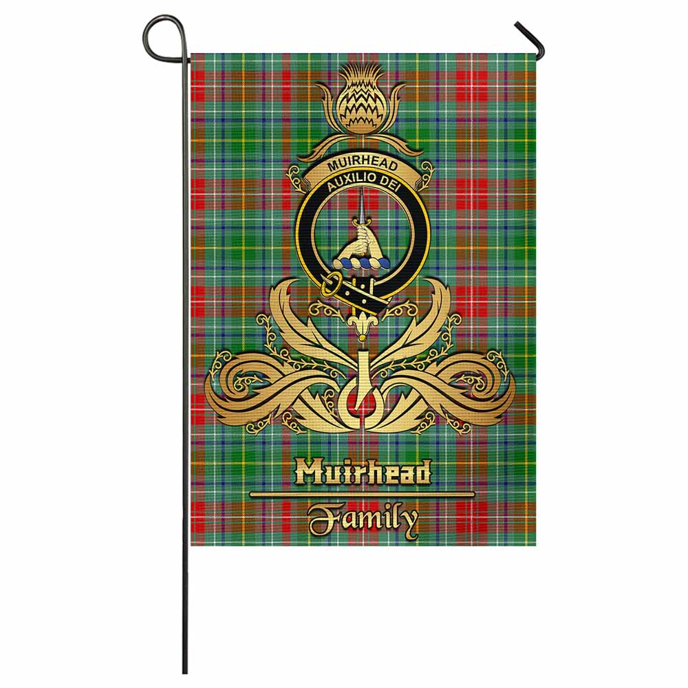 Muirhead Tartan Garden Flag with Highland Thistle Cherish Family Crest Style - Tartan Vibes Clothing