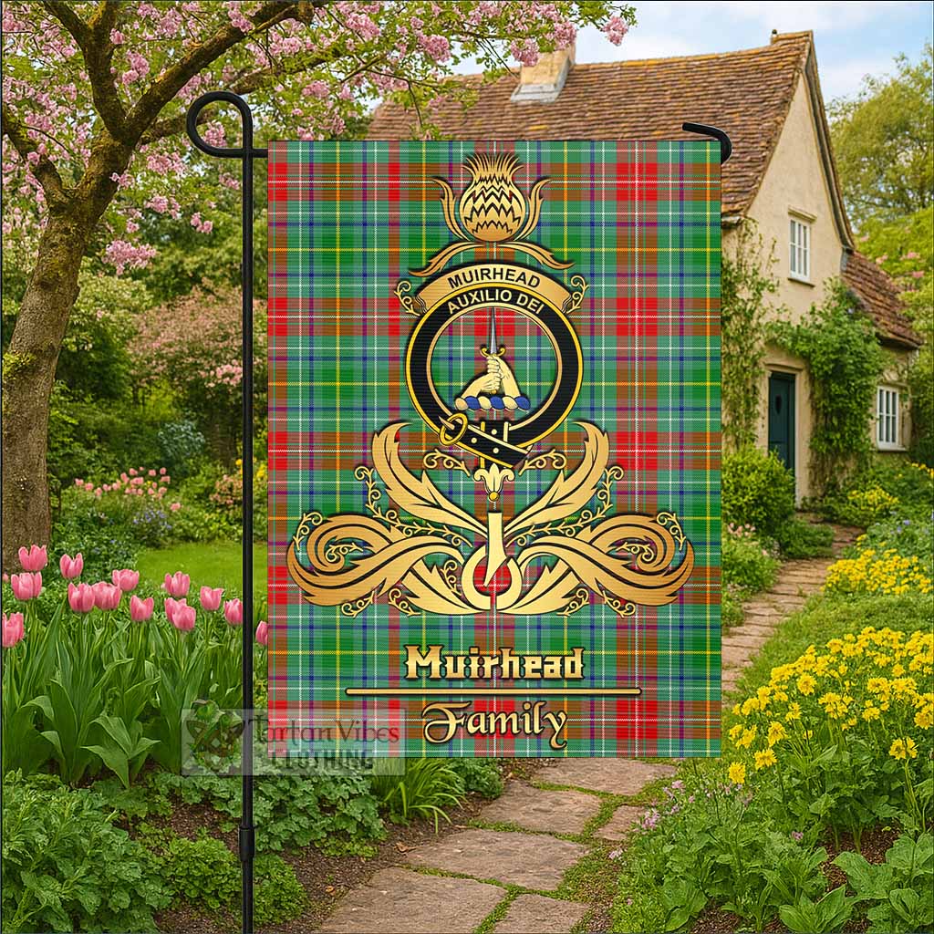 Muirhead Tartan Garden Flag with Highland Thistle Cherish Family Crest Style - Tartan Vibes Clothing