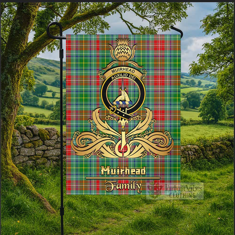 Muirhead Tartan Garden Flag with Highland Thistle Cherish Family Crest Style - Tartan Vibes Clothing