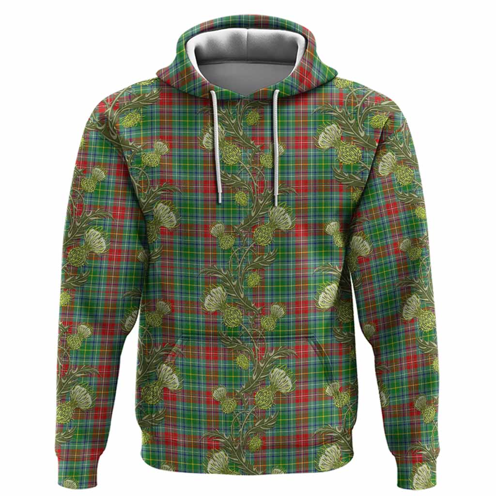 Muirhead Tartan Hoodie Seamless Scottish Thistle Flowers