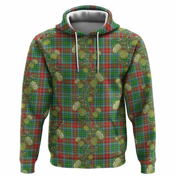 Muirhead Tartan Hoodie Seamless Scottish Thistle Flowers