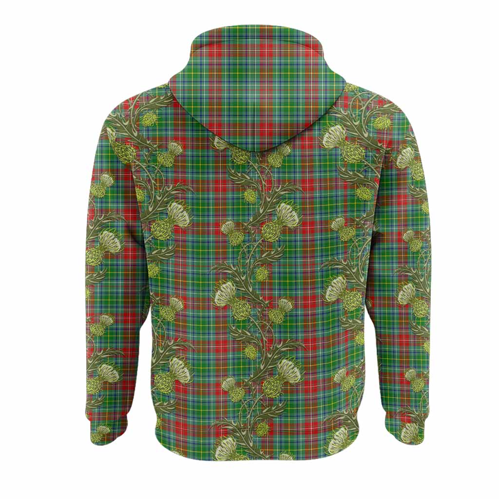 Muirhead Tartan Hoodie Seamless Scottish Thistle Flowers