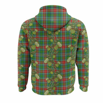 Muirhead Tartan Hoodie Seamless Scottish Thistle Flowers