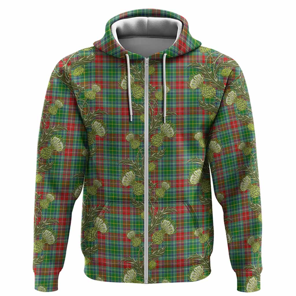 Muirhead Tartan Hoodie Seamless Scottish Thistle Flowers