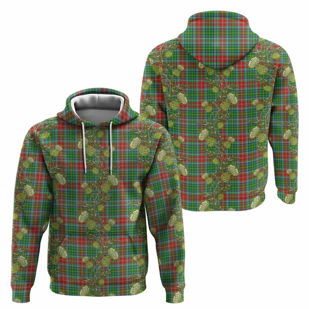Muirhead Tartan Hoodie Seamless Scottish Thistle Flowers