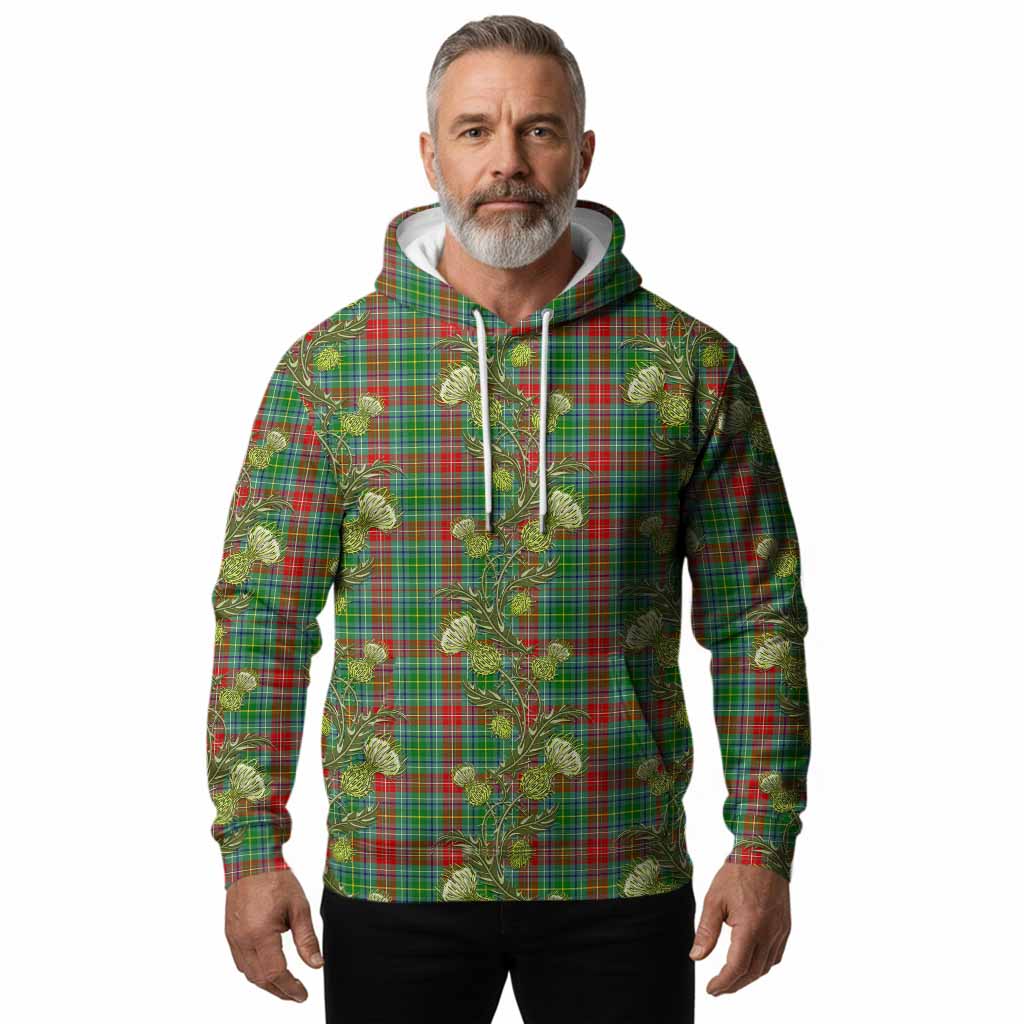 Muirhead Tartan Hoodie Seamless Scottish Thistle Flowers