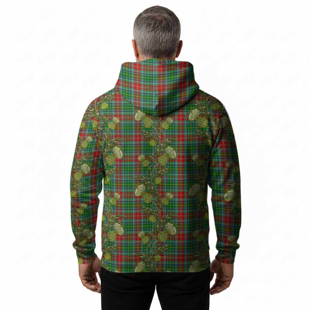 Muirhead Tartan Hoodie Seamless Scottish Thistle Flowers