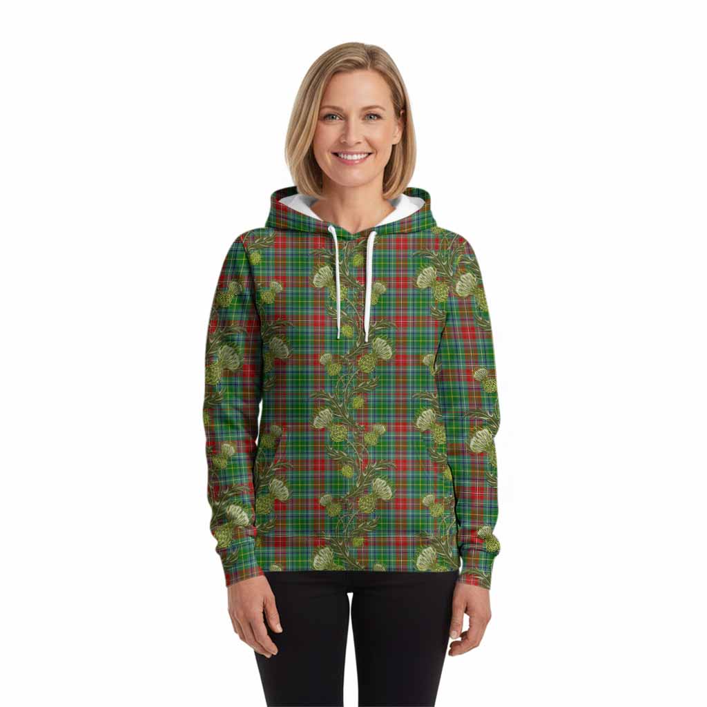 Muirhead Tartan Hoodie Seamless Scottish Thistle Flowers