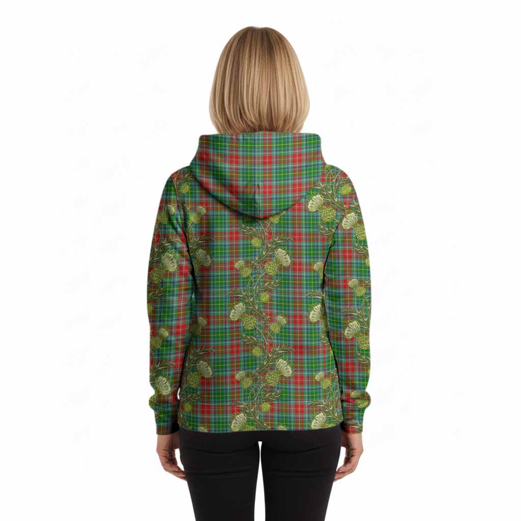 Muirhead Tartan Hoodie Seamless Scottish Thistle Flowers