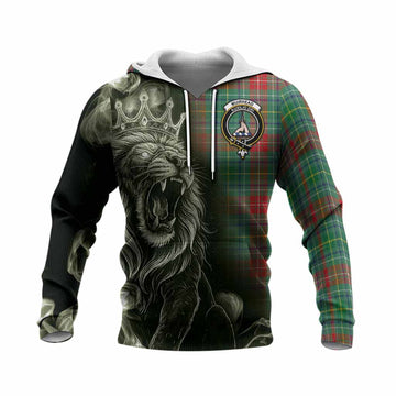 Muirhead Tartan Knitted Hoodie Roaring Lion Heritage
