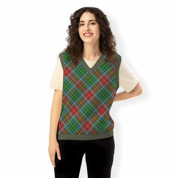 Muirhead Tartan  Knitted V-Neck Vest Cross Style
