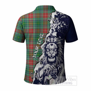 Muirhead Tartan Scottish Polo Shirt Angry Lion With Soccer Ball Style