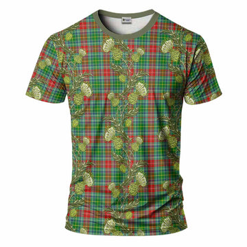 Muirhead Tartan T-Shirt Seamless Scottish Thistle Flowers