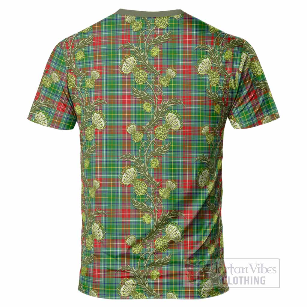 Muirhead Tartan T-Shirt Seamless Scottish Thistle Flowers