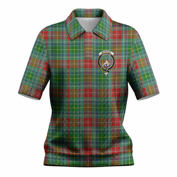 Muirhead Tartan Women’s Polo Sweater Top with Family Crest
