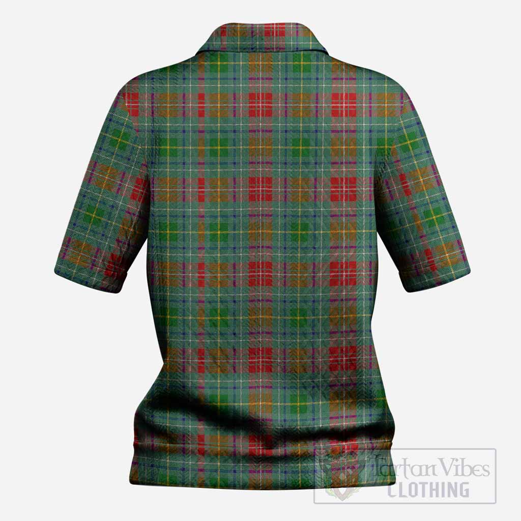 Muirhead Tartan Women’s Polo Sweater Top with Family Crest