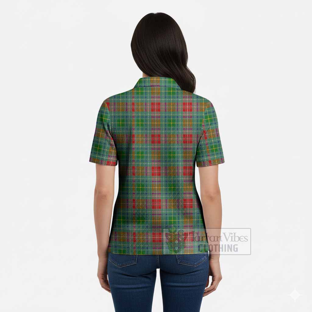 Muirhead Tartan Women’s Polo Sweater Top with Family Crest