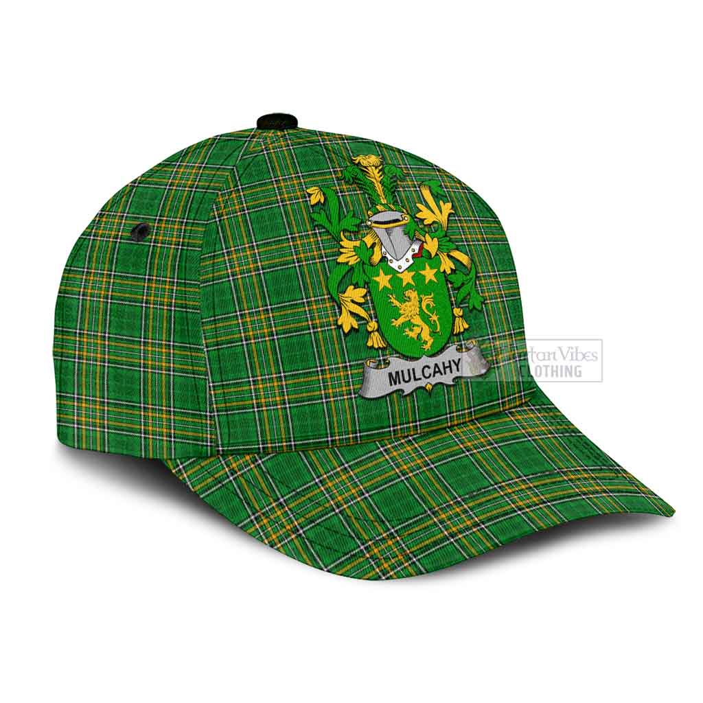 Mulcahy Irish Clan Tartan Classic Baseball Cap with Coat of Arms - Tartan Vibes Clothing