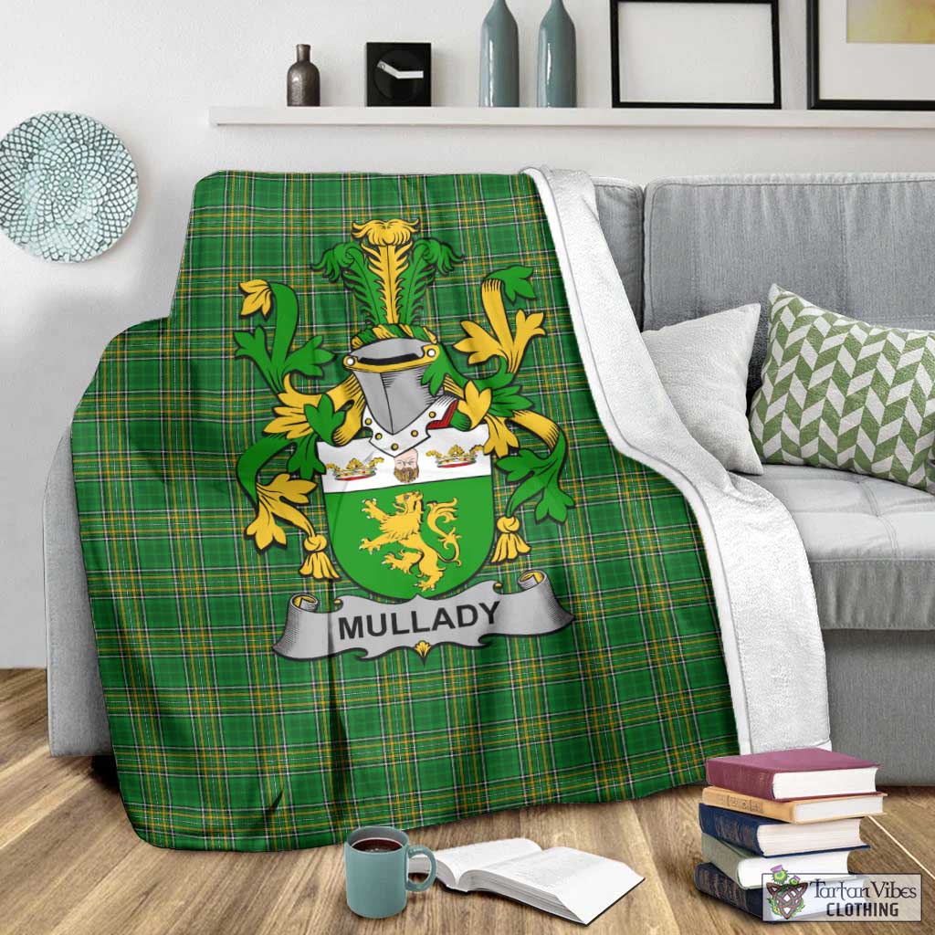 Mullady Irish Clan Tartan Blanket with Coat of Arms - Tartan Vibes Clothing