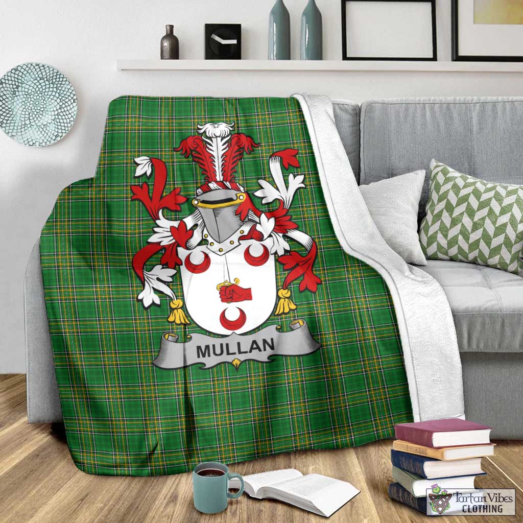 Mullan Irish Clan Tartan Blanket with Coat of Arms - Tartan Vibes Clothing