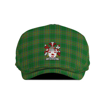 Mullen Irish Clan Tartan Jeff Cap, Tartan Flat Cap with Coat of Arm Jeff Hat - Tartan Vibes Clothing