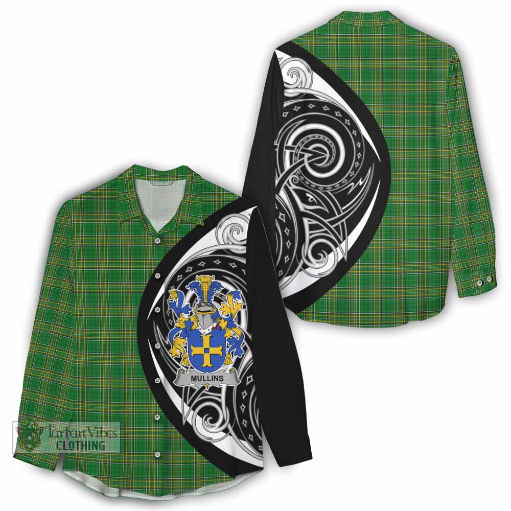Tartan Vibes Clothing Mullins Irish Clan Women's Casual Shirt Celtic Circle Style