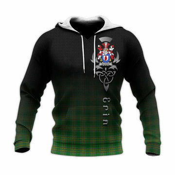 Mulrony Irish Clan Knitted Hoodie with Coat of Arms Erin Go Bragh Celtic Inspired Unisex Knitted Pullover Hoodie - Tartan Vibes Clothing