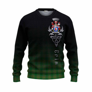 Mulrony Irish Clan Knitted Sweater with Coat of Arms Erin Go Bragh Celtic Inspired Unisex - Tartan Vibes Clothing