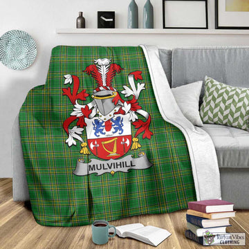Mulvihill Irish Clan Tartan Blanket with Coat of Arms - Tartan Vibes Clothing