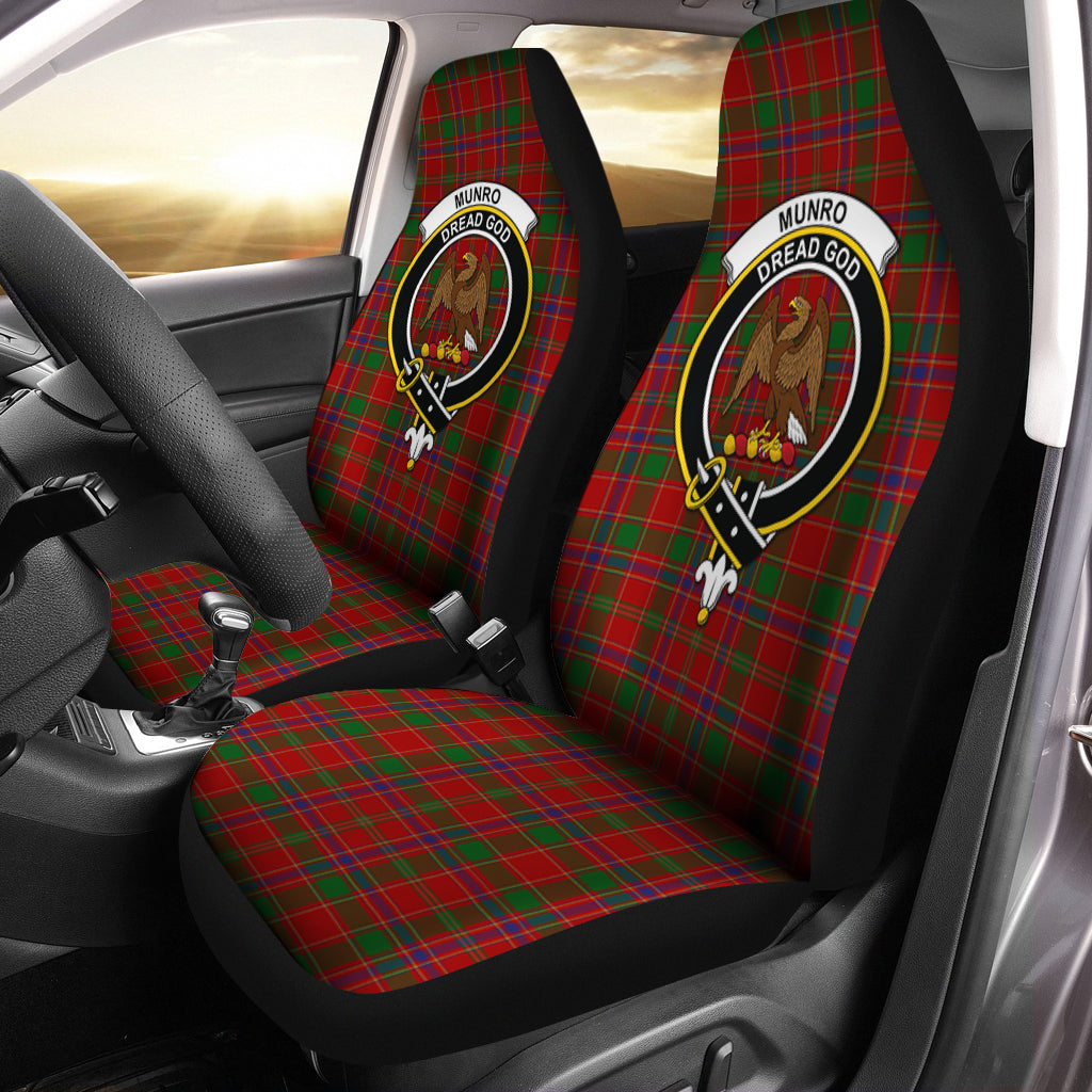 Munro Tartan Car Seat Cover with Family Crest One Size - Tartanvibesclothing
