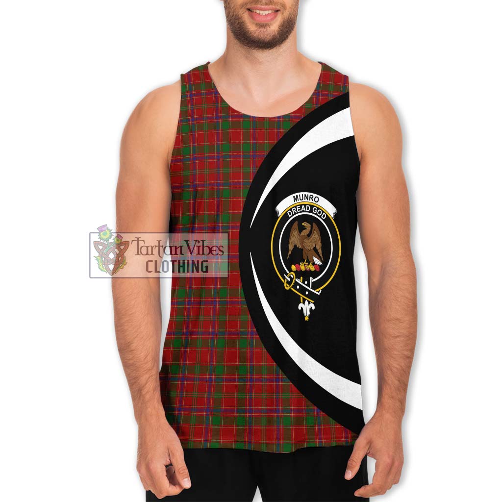 Munro (Monroe) Tartan Men's Tank Top with Family Crest Circle Style Men - Tartan Vibes Clothing