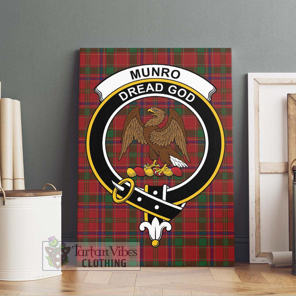 Munro (Monroe) Tartan Canvas Print Wall Art with Family Crest Without Frame - Tartan Vibes Clothing
