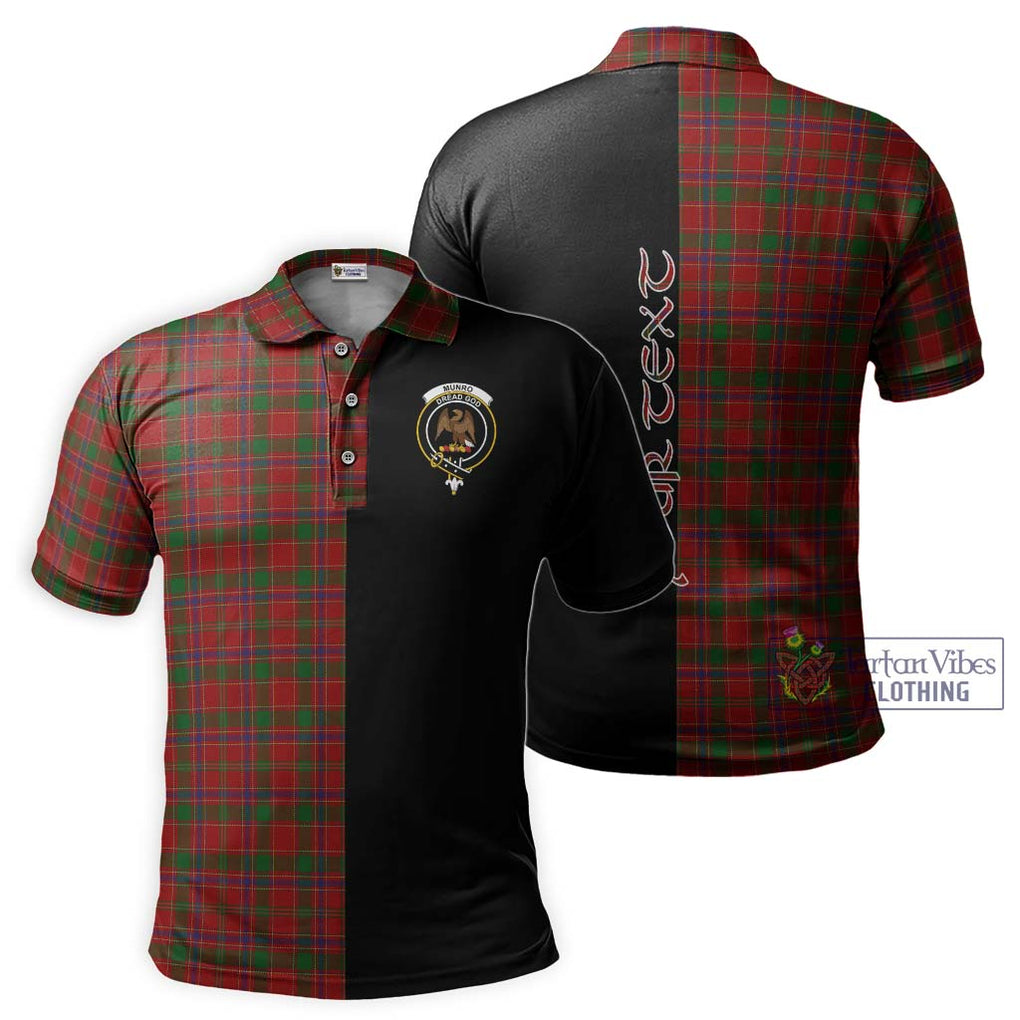 Munro (Monroe) Tartan Polo Shirt with Family Crest and Half Of Me Style Kid - Tartanvibesclothing Shop