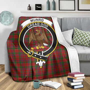 Munro (Monroe) Tartan Blanket with Family Crest