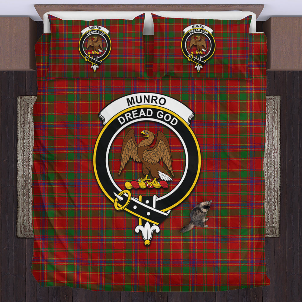 Munro (Monroe) Tartan Bedding Set with Family Crest UK Bedding Set - Tartan Vibes Clothing