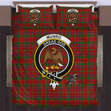 Munro (Monroe) Tartan Bedding Set with Family Crest