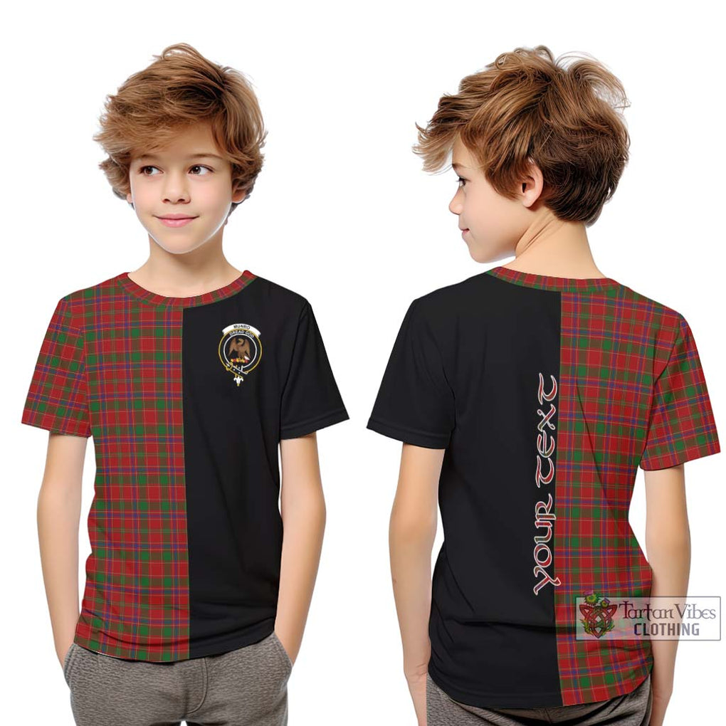 Munro (Monroe) Tartan Kid T-Shirt with Family Crest and Half Of Me Style Youth XL Size14 - Tartanvibesclothing Shop
