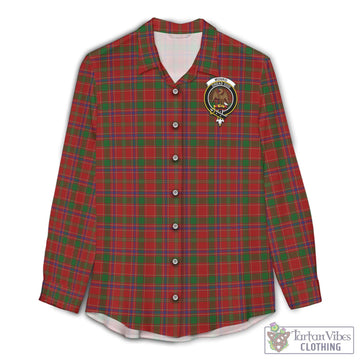 Munro Tartan Womens Casual Shirt with Family Crest