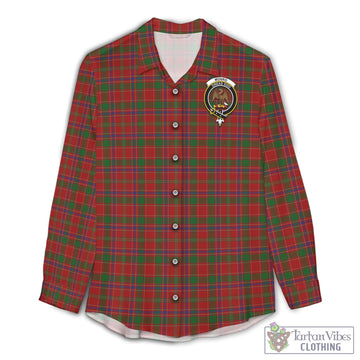 Tartan Vibes Clothing Munro Tartan Womens Casual Shirt with Family Crest