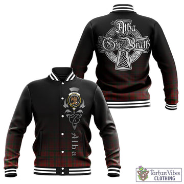 Munro (Monroe) Tartan Baseball Jacket Featuring Alba Gu Brath Family Crest Celtic Inspired