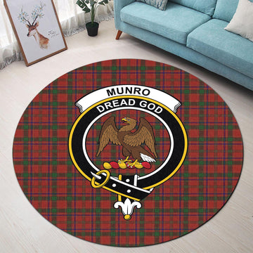 munro-tartan-round-rug-with-family-crest