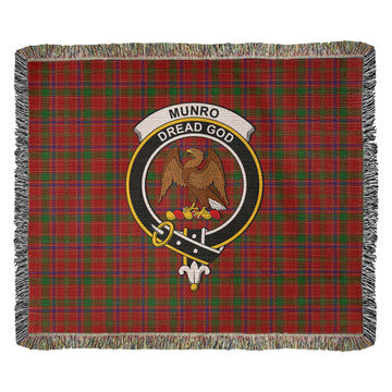 Munro Tartan Woven Blanket with Family Crest