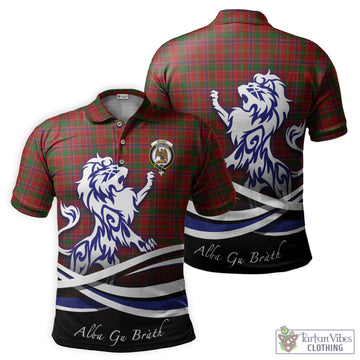 Munro Tartan Polo Shirt with Alba Gu Brath Regal Lion Emblem