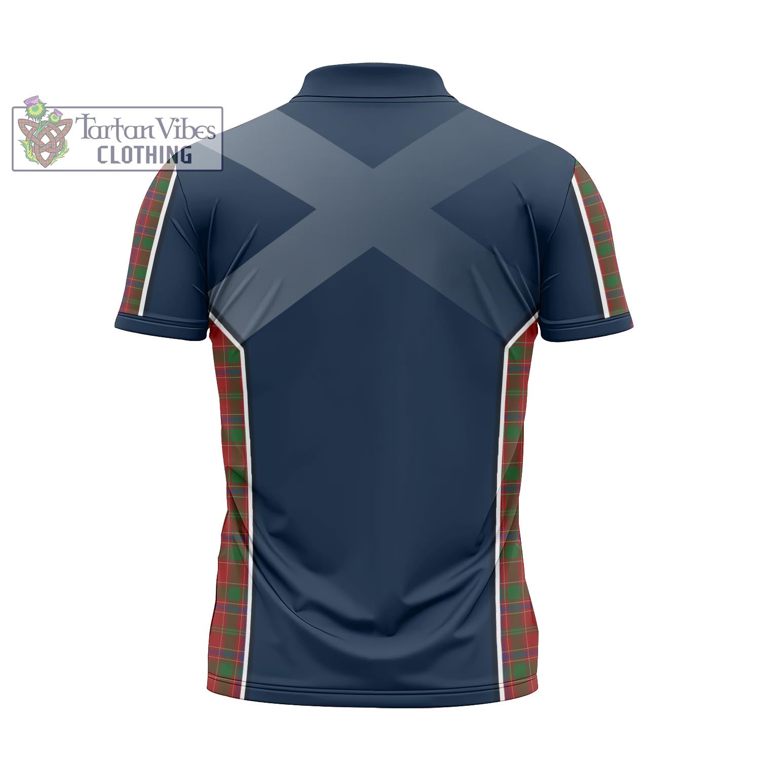 Tartan Vibes Clothing Munro Tartan Zipper Polo Shirt with Family Crest and Scottish Thistle Vibes Sport Style