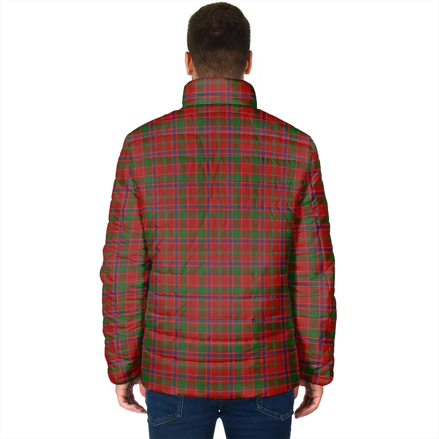 Munro Tartan Padded Jacket with Family Crest - Tartanvibesclothing