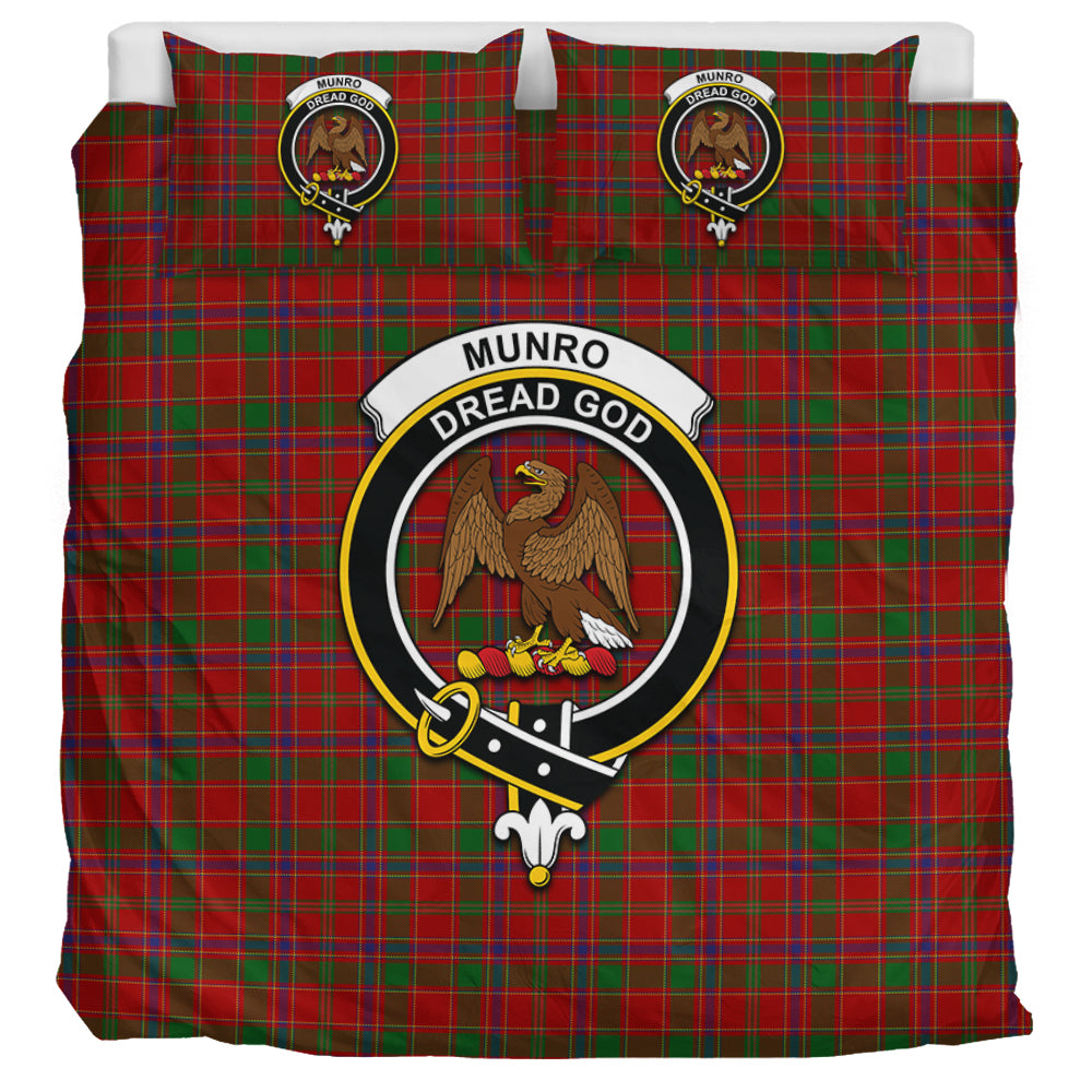 Munro (Monroe) Tartan Bedding Set with Family Crest - Tartan Vibes Clothing