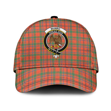 Munro Ancient Tartan Classic Cap with Family Crest