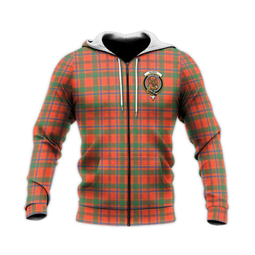Munro Ancient Tartan Knitted Hoodie with Family Crest